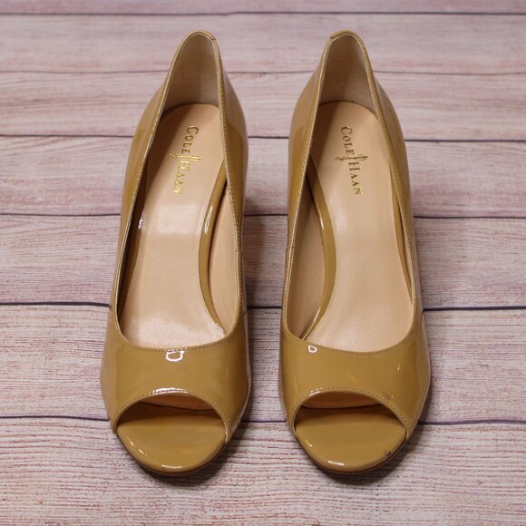 Cole Haan Nike Air Nude Peep Toe Heels - Picture 2 of 14